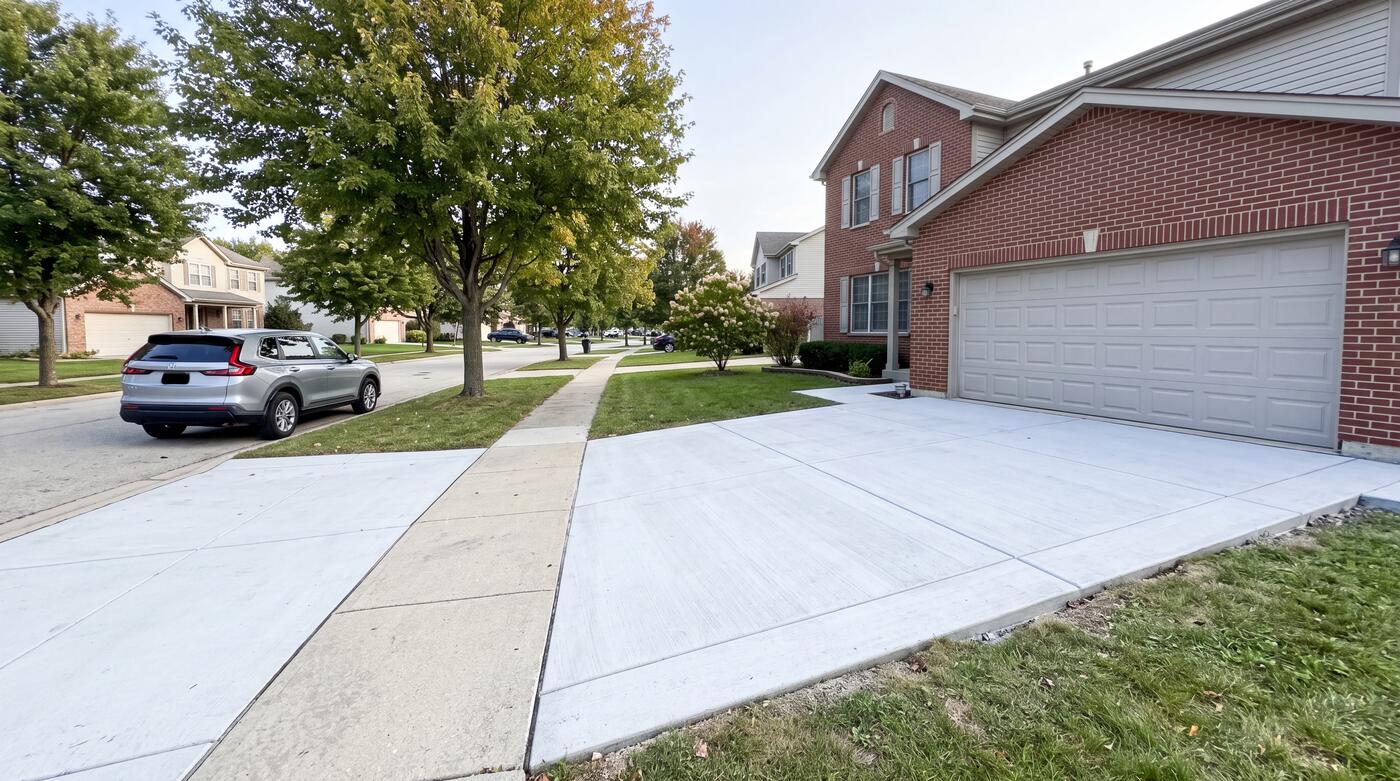 Completed driveway